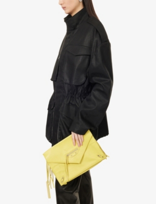 RESELFRIDGES: Pre-Loved Balenciaga Paper Leather Clutch Bag