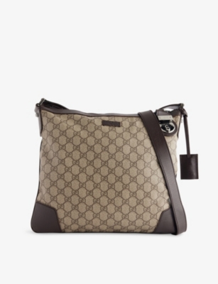 RESELFRIDGES: Gucci GG Supreme Canvas and Leather Shoulder Bag