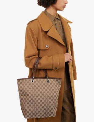 RESELFRIDGES: Pre-loved Gucci Canvas Tote Bag