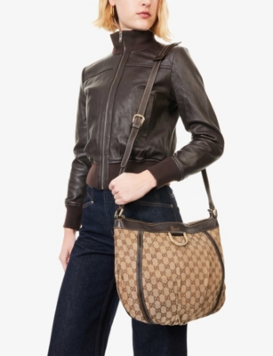 RESELFRIDGES: Pre-loved Gucci Abbey Canvas Shoulder Bag