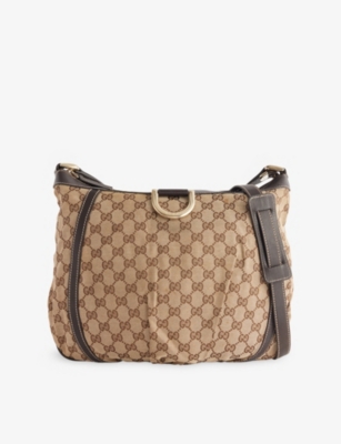 RESELFRIDGES: Pre-loved Gucci Abbey Canvas Shoulder Bag