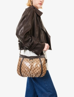 RESELFRIDGES: Pre-loved Gucci Coated-Canvas Shoulder Bag