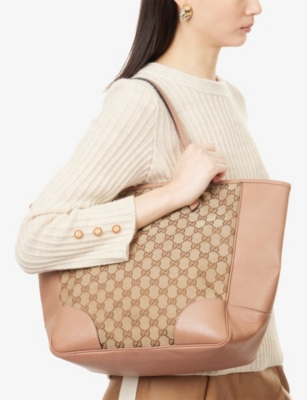 RESELFRIDGES: Pre-Loved Gucci Canvas Tote Bag