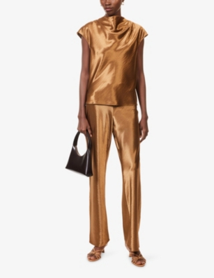 Rails Womens Ginger Silvi Straight-leg Woven Trousers Xs In Gold