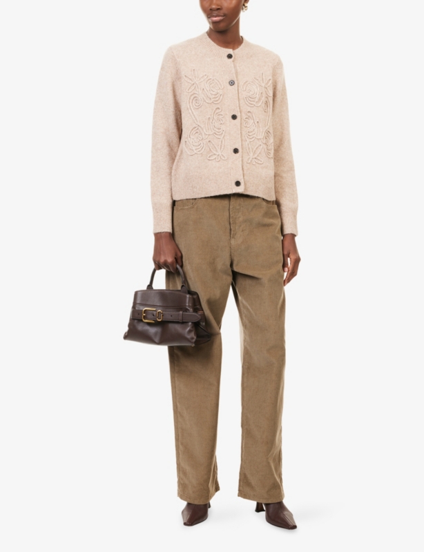 Coralee Embroidered Knitted Cardigan