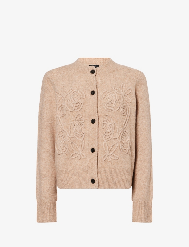 Coralee Embroidered Knitted Cardigan