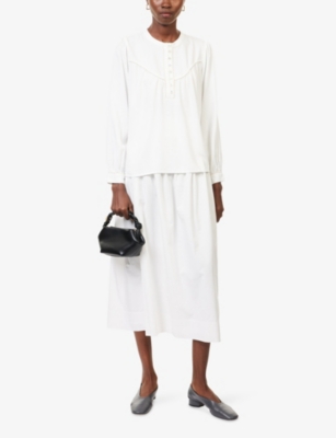 Rails Womens Birch Sunna Puffed-shoulders Woven Blouse In Multi