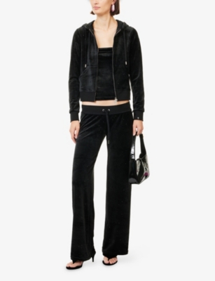 JUICY COUTURE: Juicy Couture x Disney Robyn Old Gothic Velour Stretch-Woven Hoodie