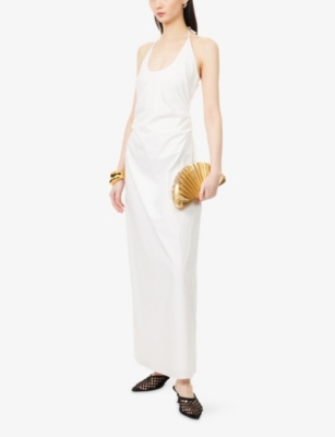 Sir Womens Ivory Martina Cotton-poplin Maxi Dress Xs In White