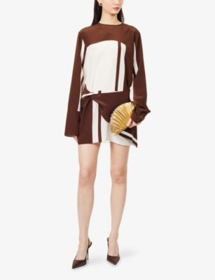 SIR: Destino Twist Silk Mini Dress