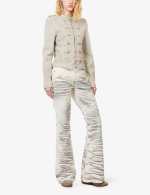 Jaded London Womens  Rebel Stand-collar Woven Jacket In Neutral
