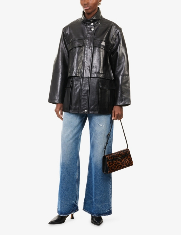 Legacy High-Neck Leather Parka