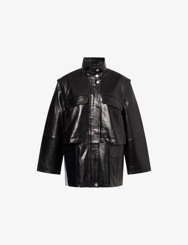 Legacy High-Neck Leather Parka