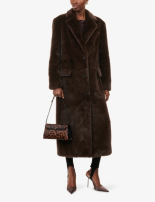 STAND STUDIO: Emmie Notch-Lapels Faux-Fur Coat