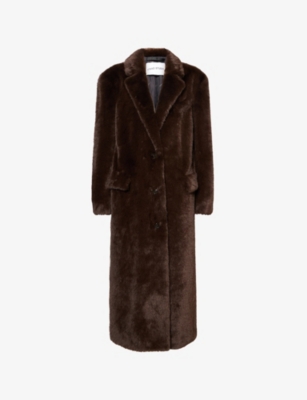 STAND STUDIO: Emmie Notch-Lapels Faux-Fur Coat