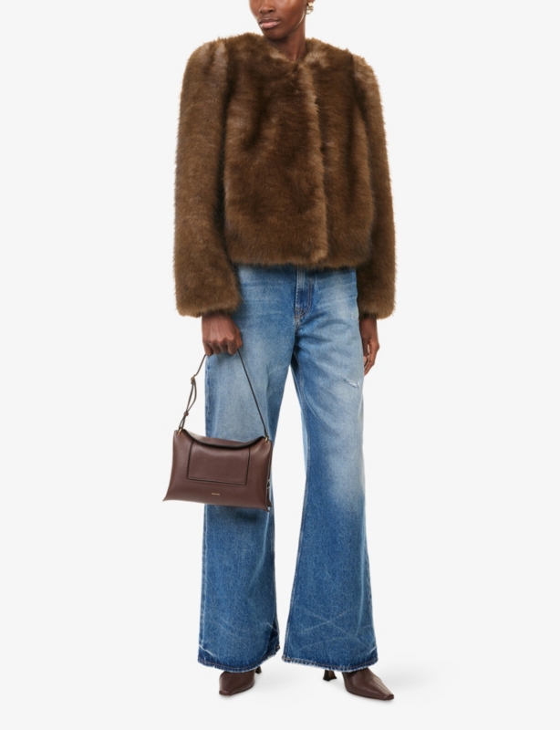 Sadie Cropped Faux-Fur Jacket