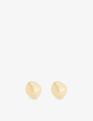 TOTEME: Pebble 24ct Yellow-Gold Plated Brass Stud Earrings