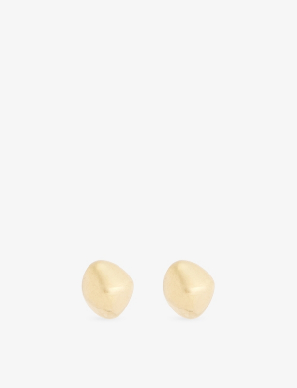 Pebble 24ct Yellow-Gold Plated Brass Stud Earrings