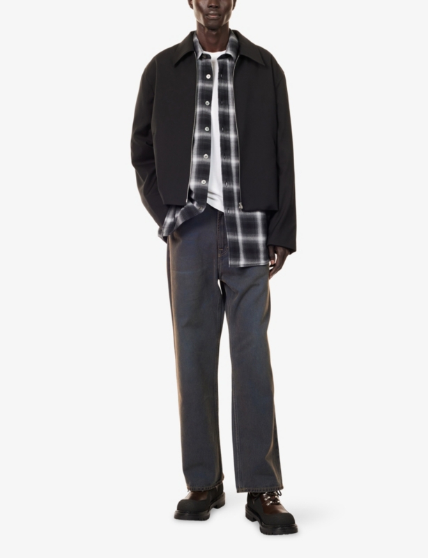 Collared Zip-Up Wool Jacket