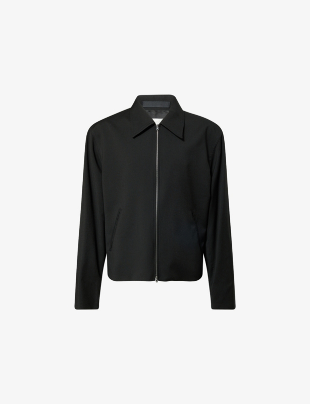 Collared Zip-Up Wool Jacket