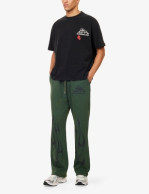 GODMADE: Logo Washed Straight-Leg Cotton-Jersey Jogging Bottoms