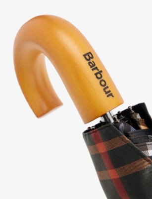 BARBOUR: Tartan-Print Mini Umbrella