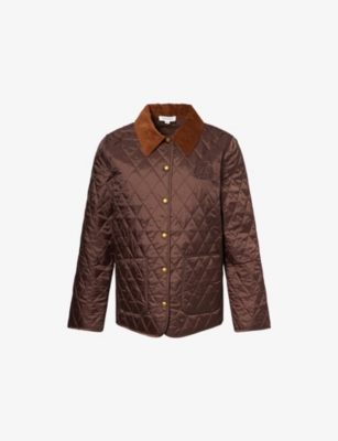 SPORTY & RICH: Pointed-Collar Farm Quilted Jacket