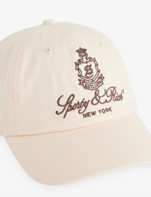 SPORTY & RICH: Farm Vendome Embroidered Cotton Cap