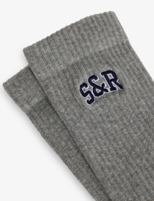 SPORTY & RICH: Duty Ivy Logo Cotton-Blend Socks