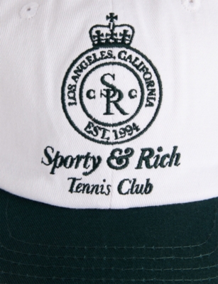 SPORTY & RICH: Tencrown Tennis Cotton Baseball Cap