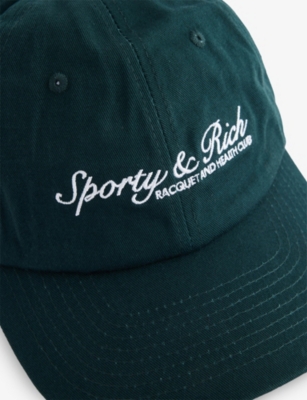 SPORTY & RICH: Syracuse Logo-Embroidered Cotton Baseball Cap
