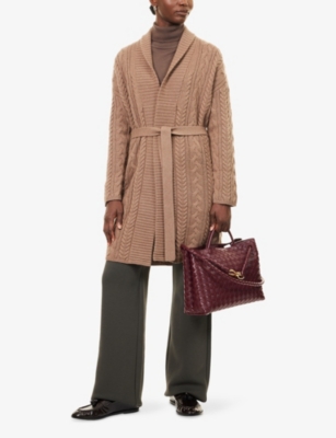 MAX MARA: Open-Front Quebec Wool-And-Cashmere Cardigan