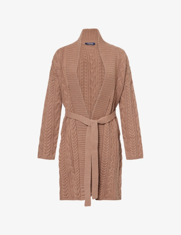 Open-Front Quebec Wool-And-Cashmere Cardigan