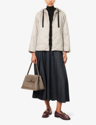 MAX MARA: Greenh Hooded Shell Jacket
