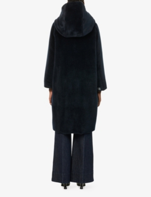 MAX MARA: Orion Hooded Wool-Down Coat