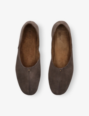 Khaite Womens  Jane Suede Ballet Flats In Brown