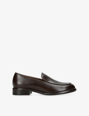 Khaite Womens Brown Miles Leather Loafers Eur 36 / 3 Uk