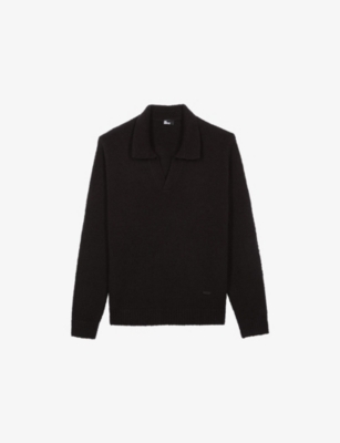THE KOOPLES: Open-Collar Long-Sleeve Wool Jumper