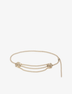 THE KOOPLES: Triple-Chain Gold-Tone Metal Belt
