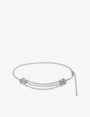 THE KOOPLES: Triple-Chain Silver-Tone Metal Belt