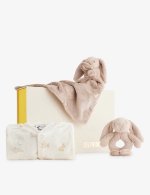 SELFRIDGES: Little Bunny Small Baby Hamper - 3 Item Included