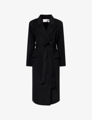 ACNE STUDIOS: Peak-Lapel Belted Wool-And-Cashmere Coat