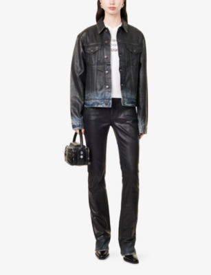 ACNE STUDIOS: Coated Slim-Leg Denim Jeans