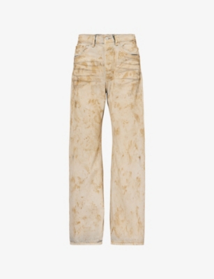 ACNE STUDIOS: Faded Stain-Pattern Denim Jeans