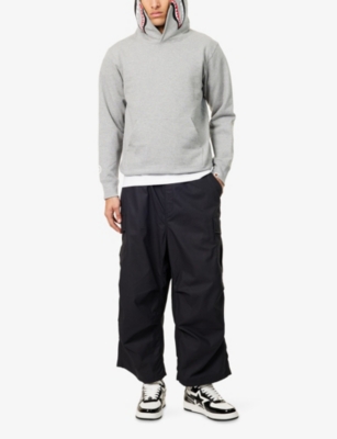 A BATHING APE: Ripstop Cargo Wide-Leg Cotton-Poplin Trousers