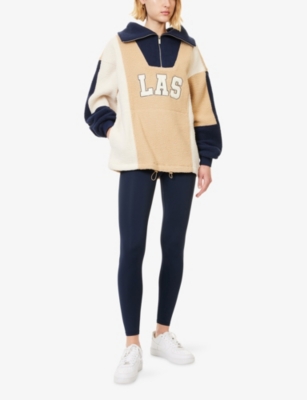 L.A-SPACE: Half-Zip Embroidered-Logo Sweatshirt