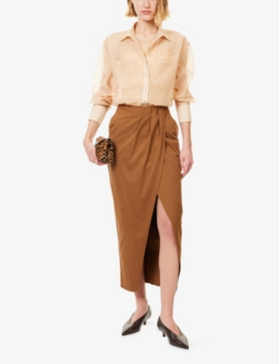 L.A-SPACE: Oversized Embroidered Organza Shirt