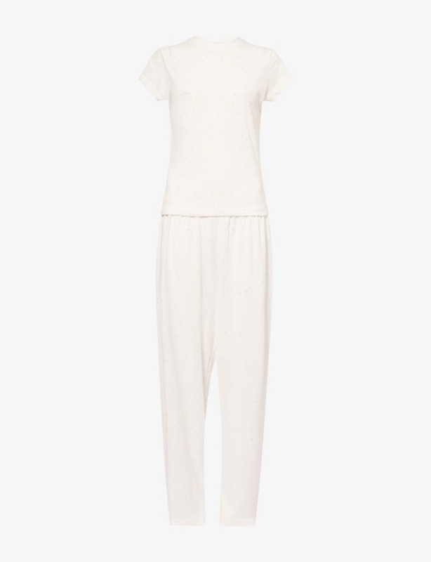 Confetti Short-Sleeve Cotton-Blend T-Shirt and Trousers Set