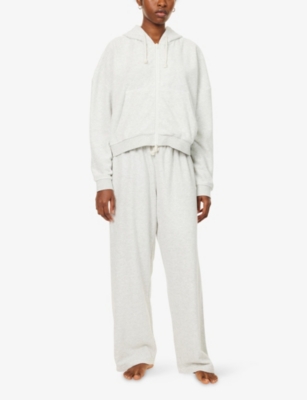 Treats Studio Womens  Towelling Zip-through Cotton-blend Tracksuit In Gray