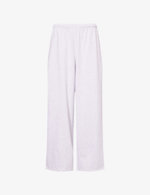 Treats Studio Womens Greymarl Lazy Layover Wide-leg Cotton-jersey Trousers In Animal Print